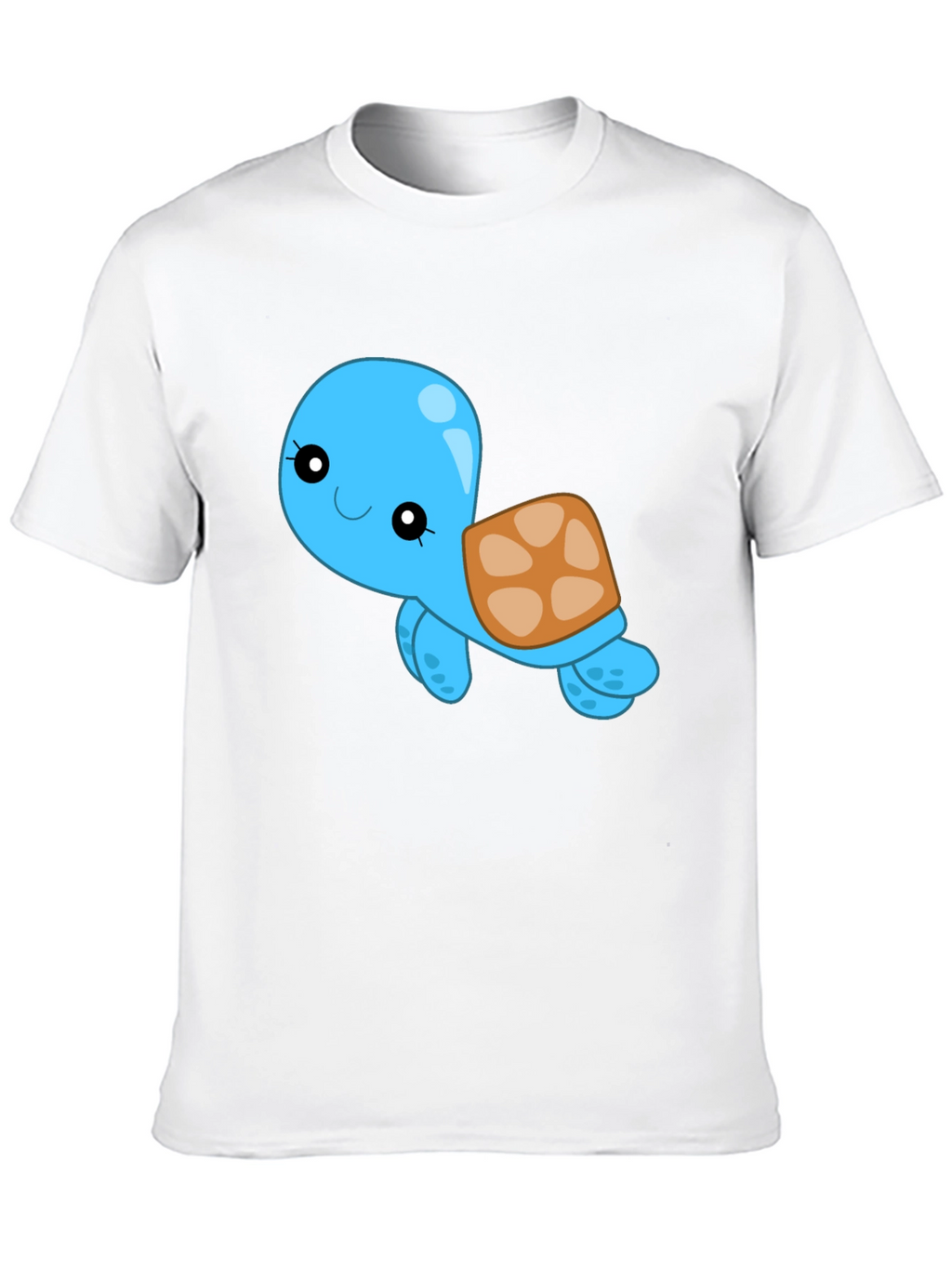 Cute Turtle Graphic Black T-Shirt