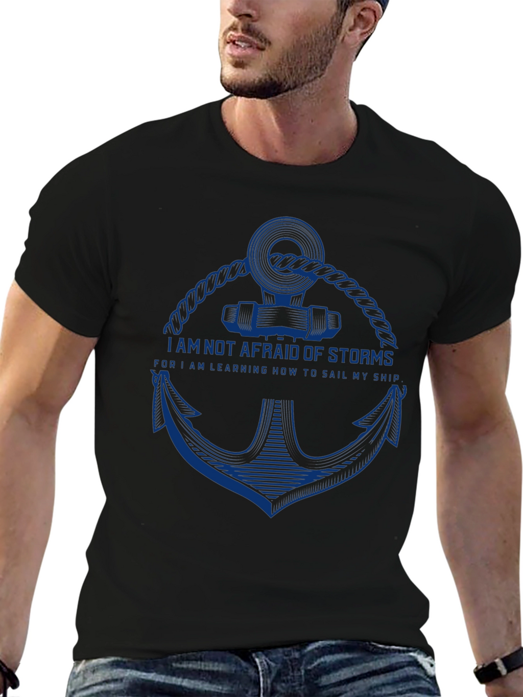 Nautical Anchor T-Shirt - Sailors Motto