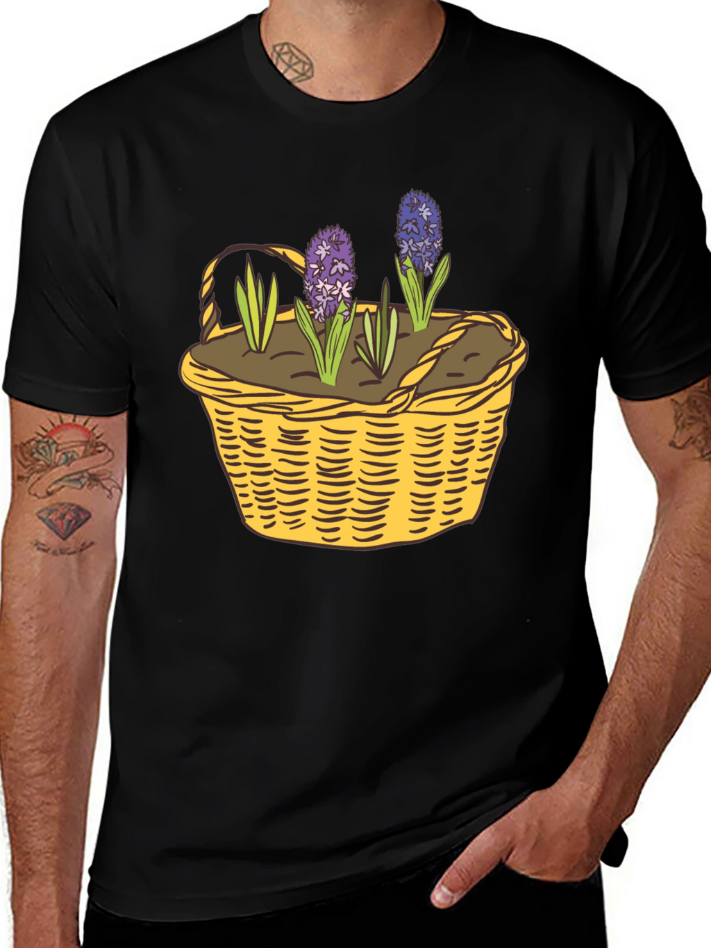 Basket of Flowers Graphic T-Shirt