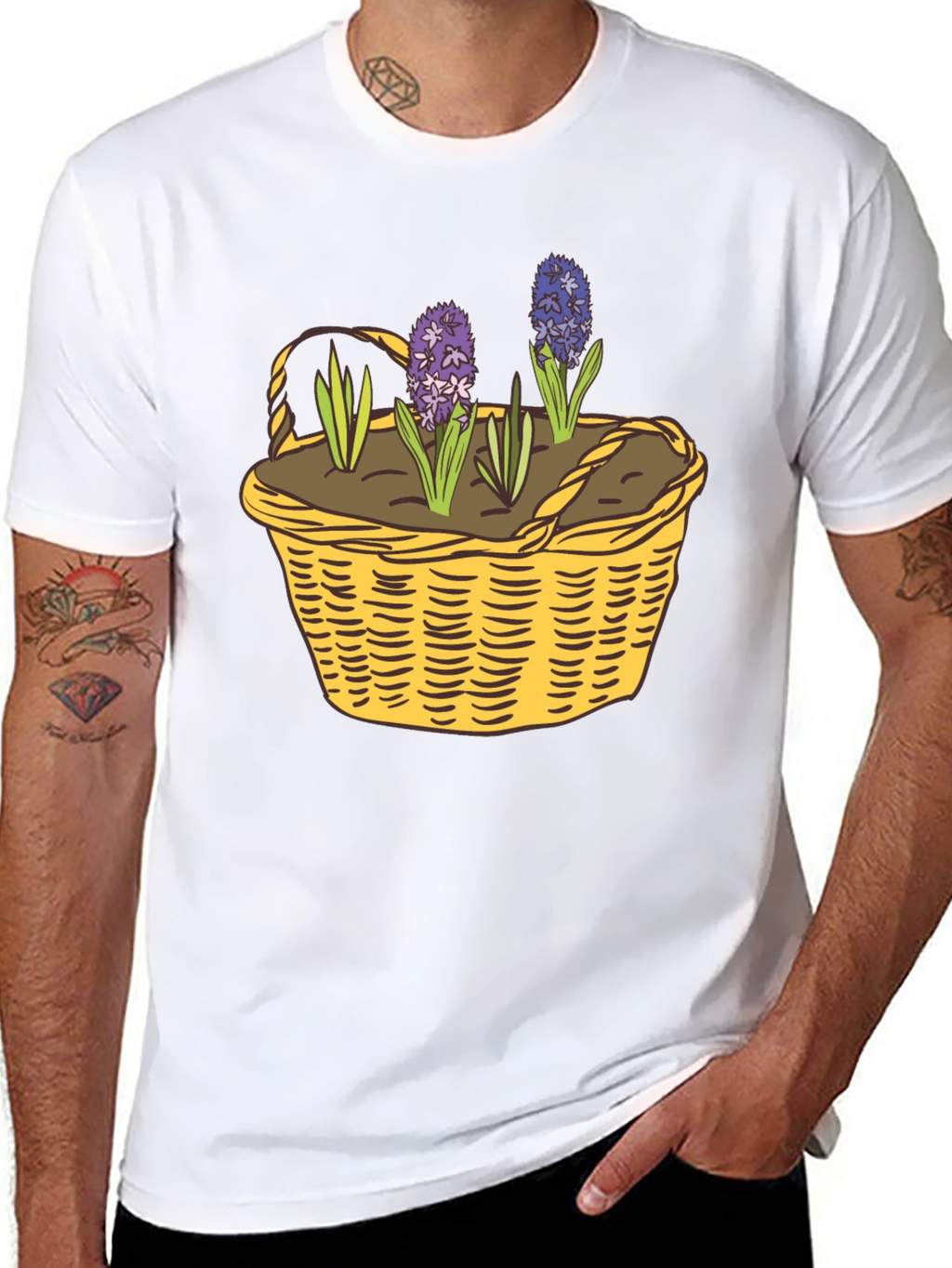 Basket of Flowers Graphic T-Shirt