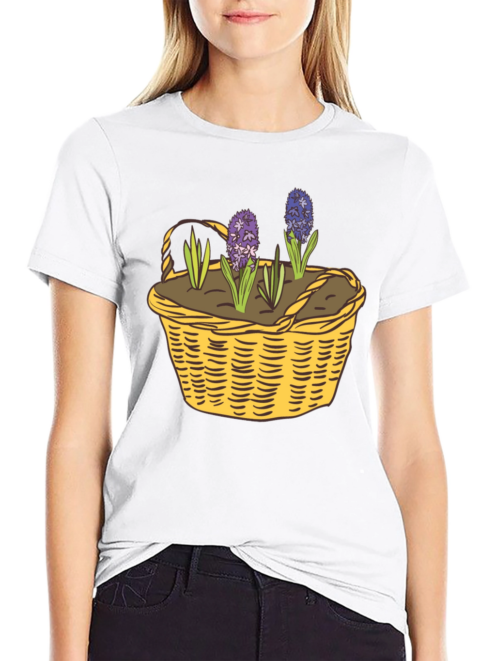 Basket of Flowers Graphic T-Shirt