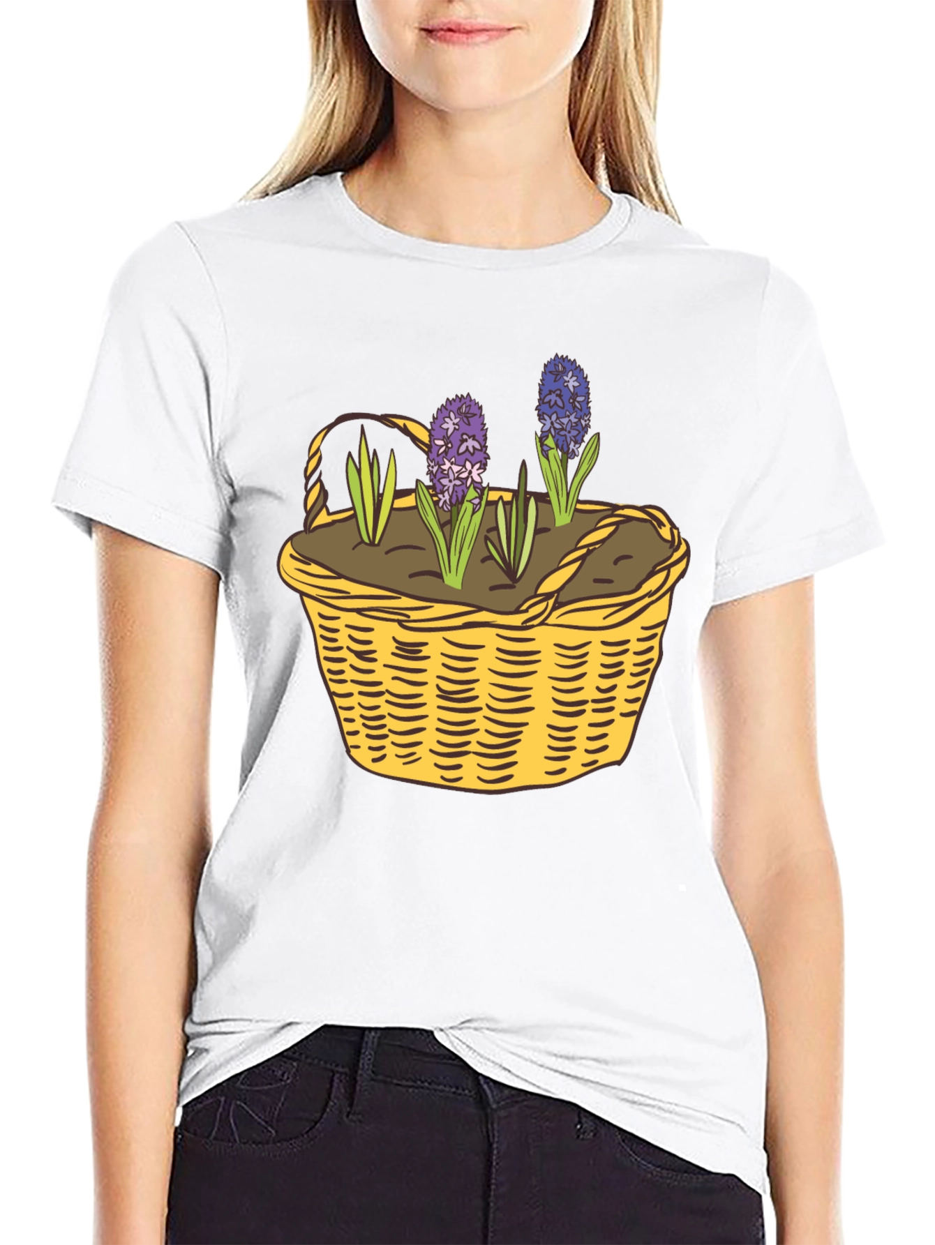 Basket of Flowers Graphic T-Shirt