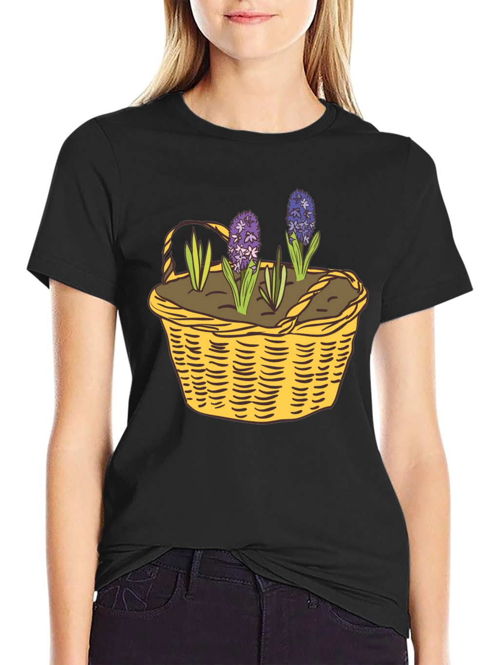 Basket of Flowers Graphic T-Shirt