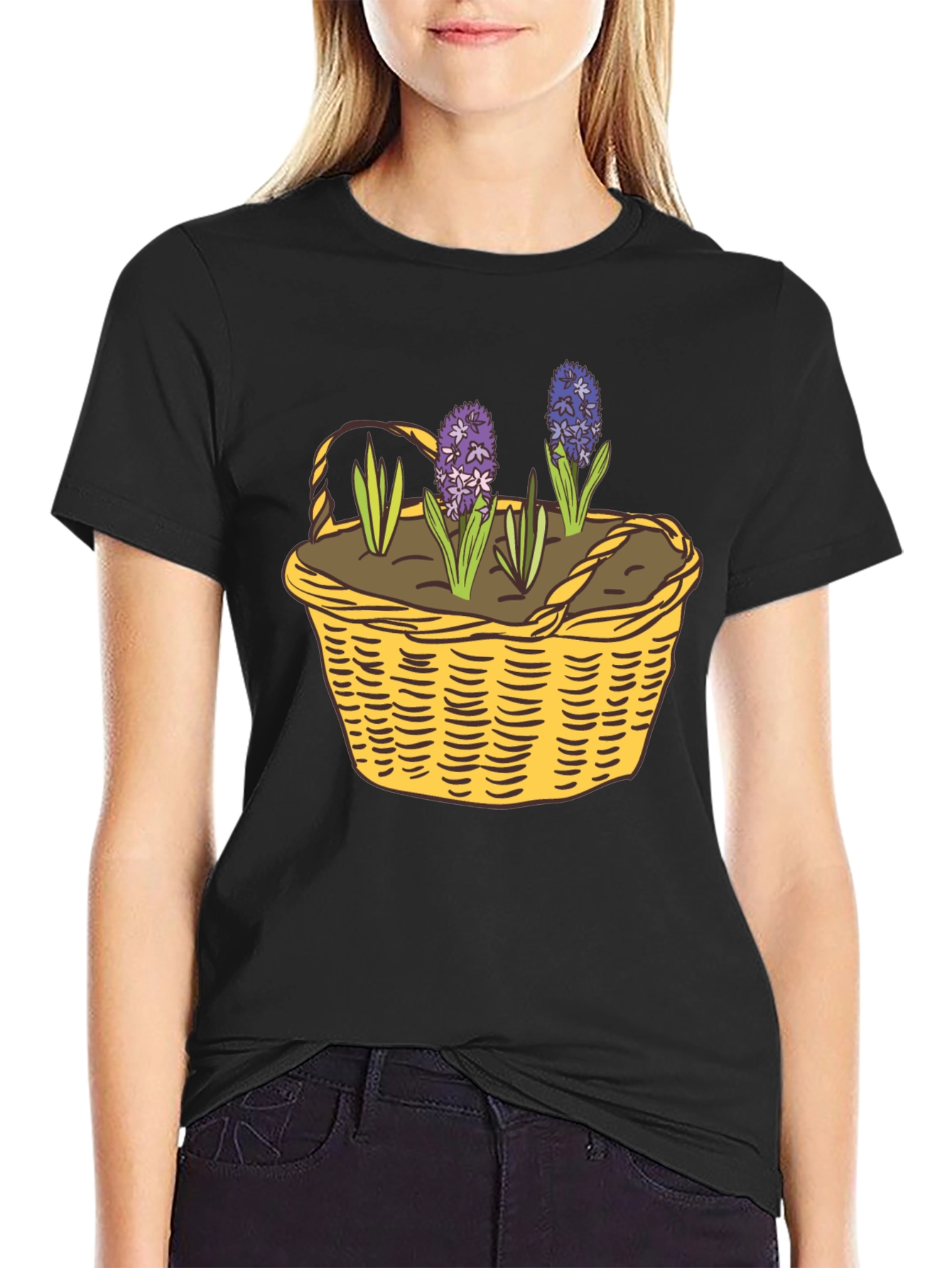 Basket of Flowers Graphic T-Shirt