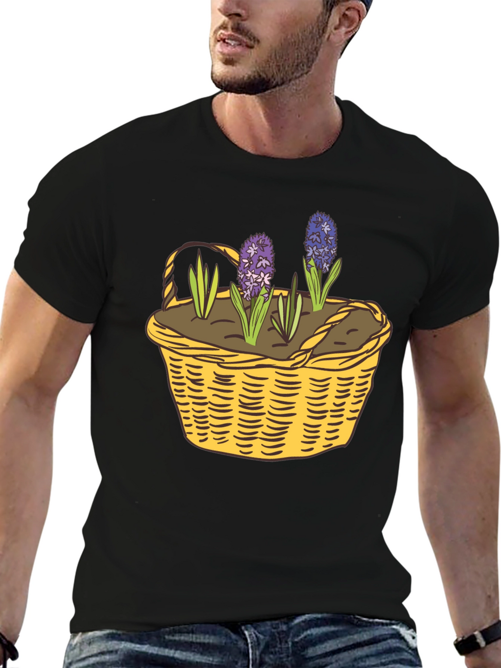 Basket of Flowers Graphic T-Shirt