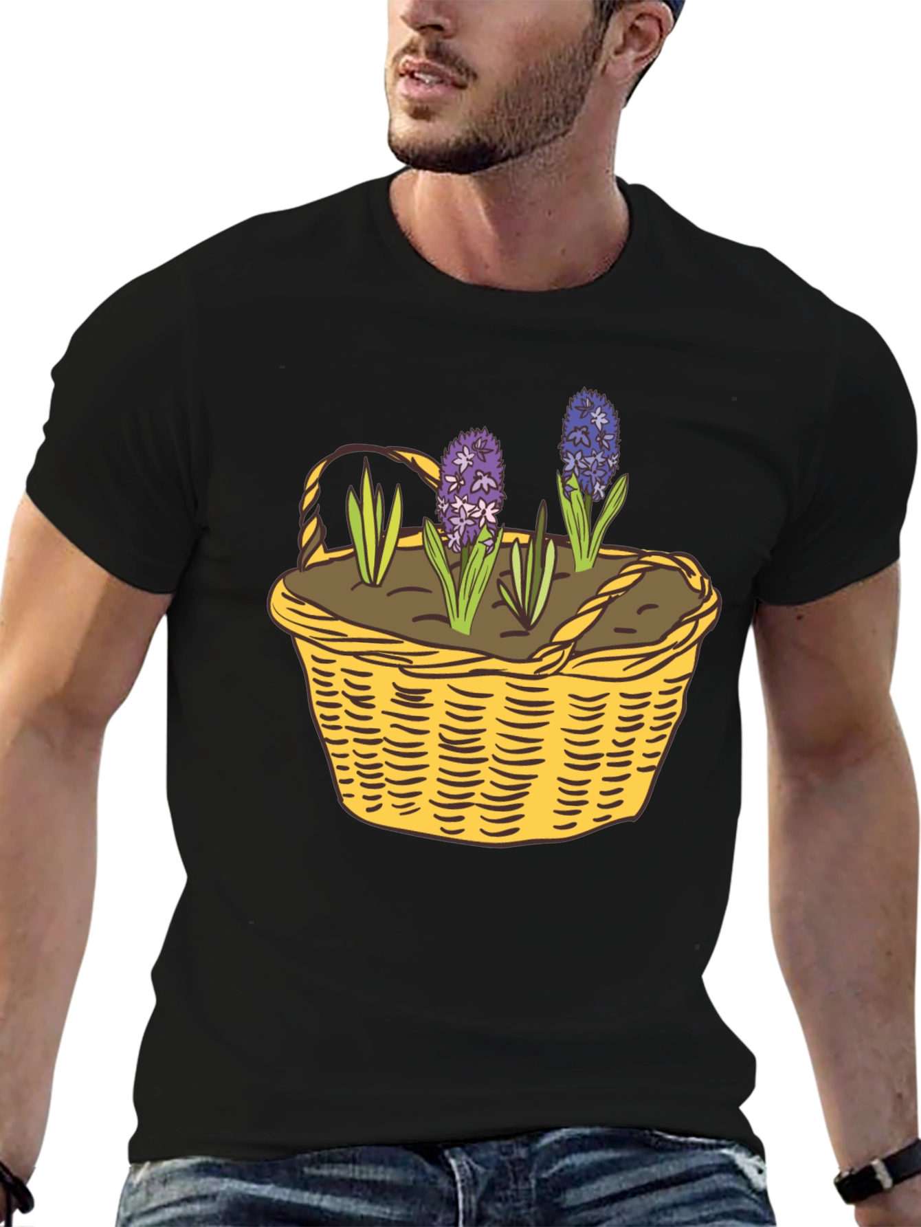 Basket of Flowers Graphic T-Shirt