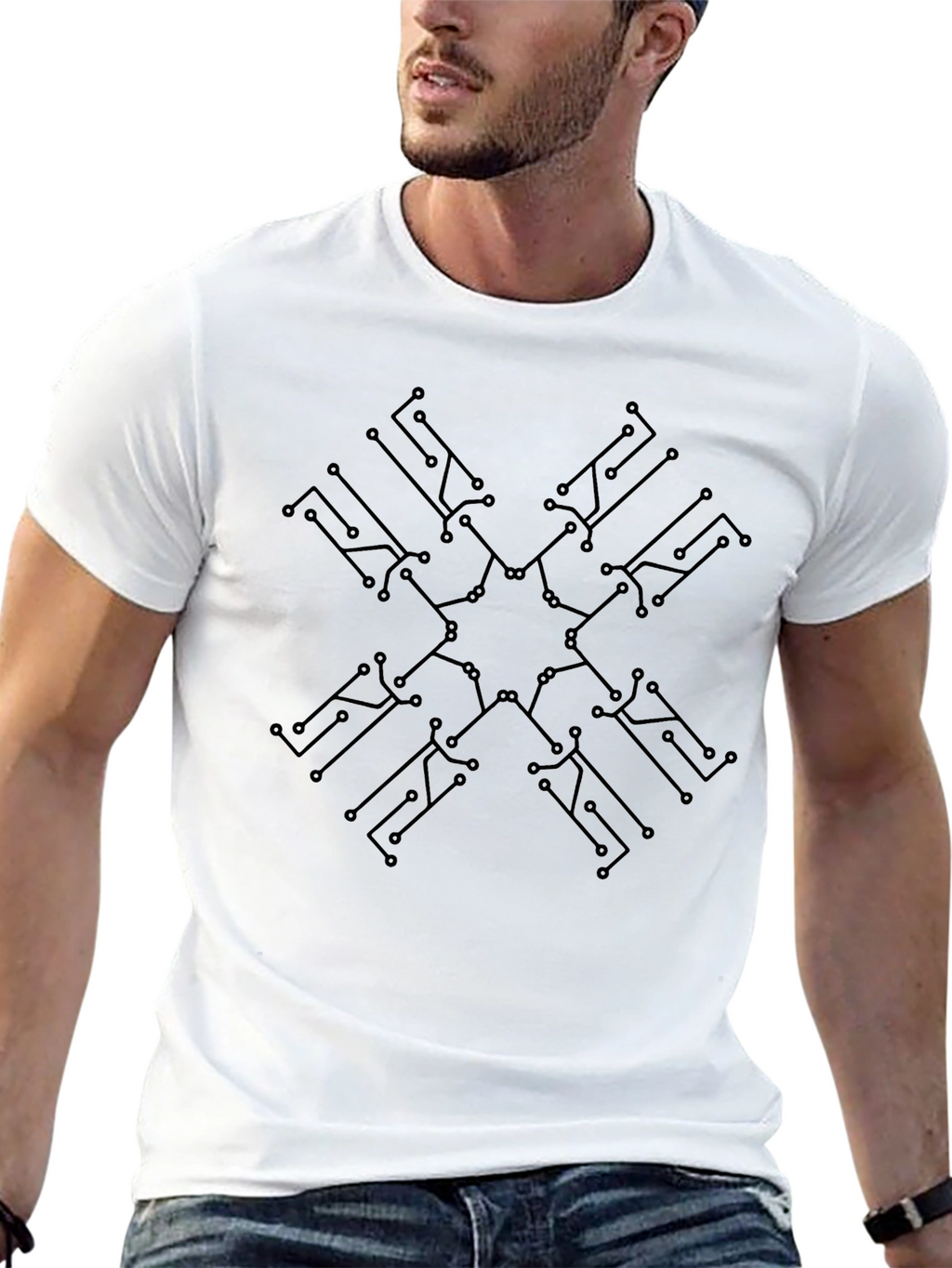 Circuitry Graphic Tee - Cool Geek Style