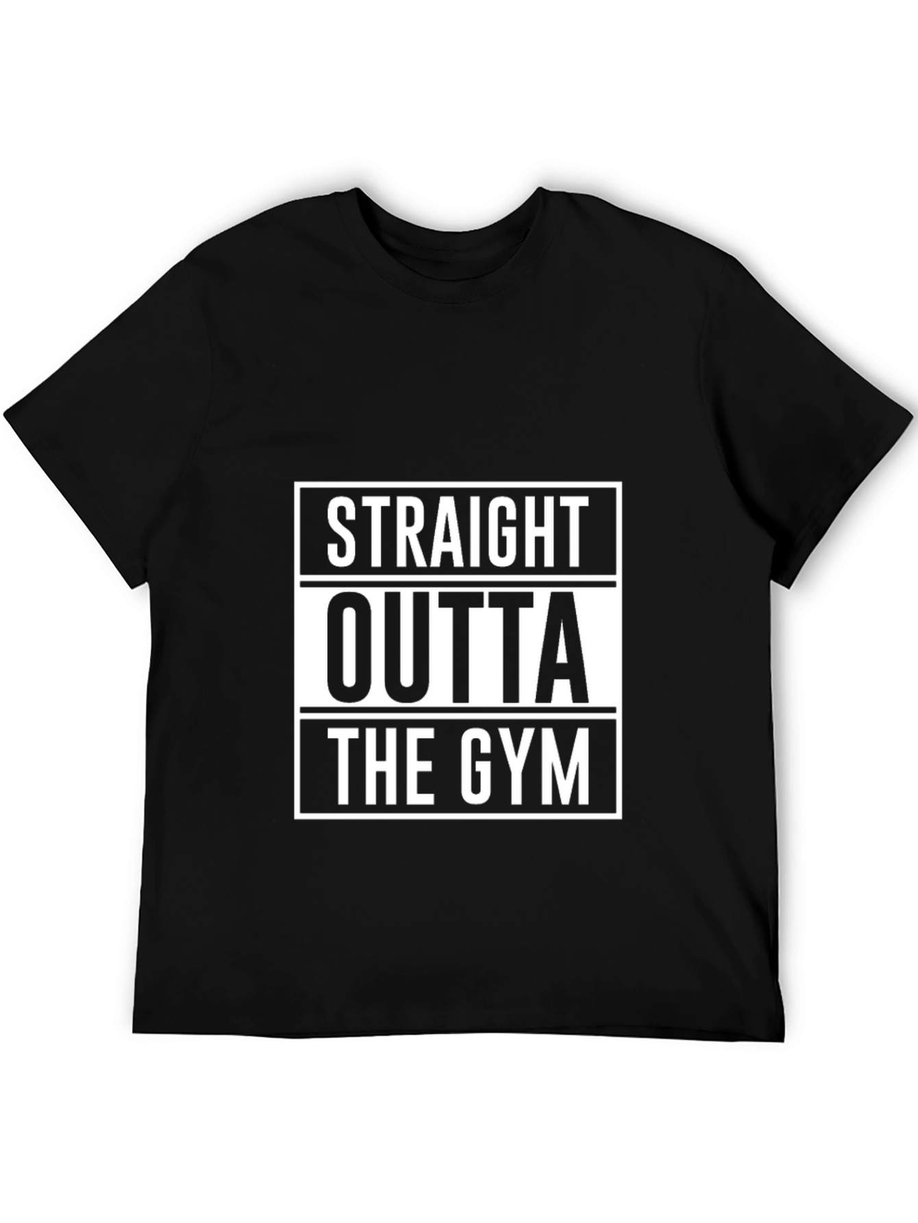 Straight Outta The Gym Black T-Shirt