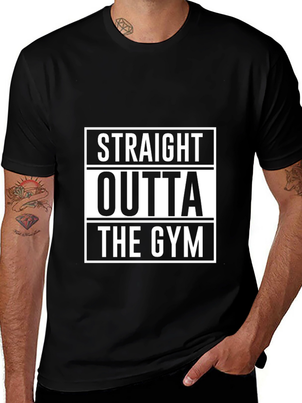 Straight Outta The Gym Black T-Shirt