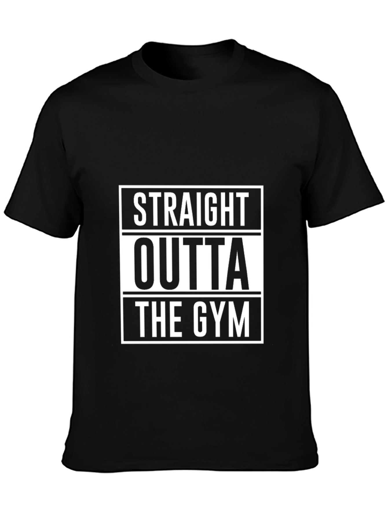 Straight Outta The Gym Black T-Shirt