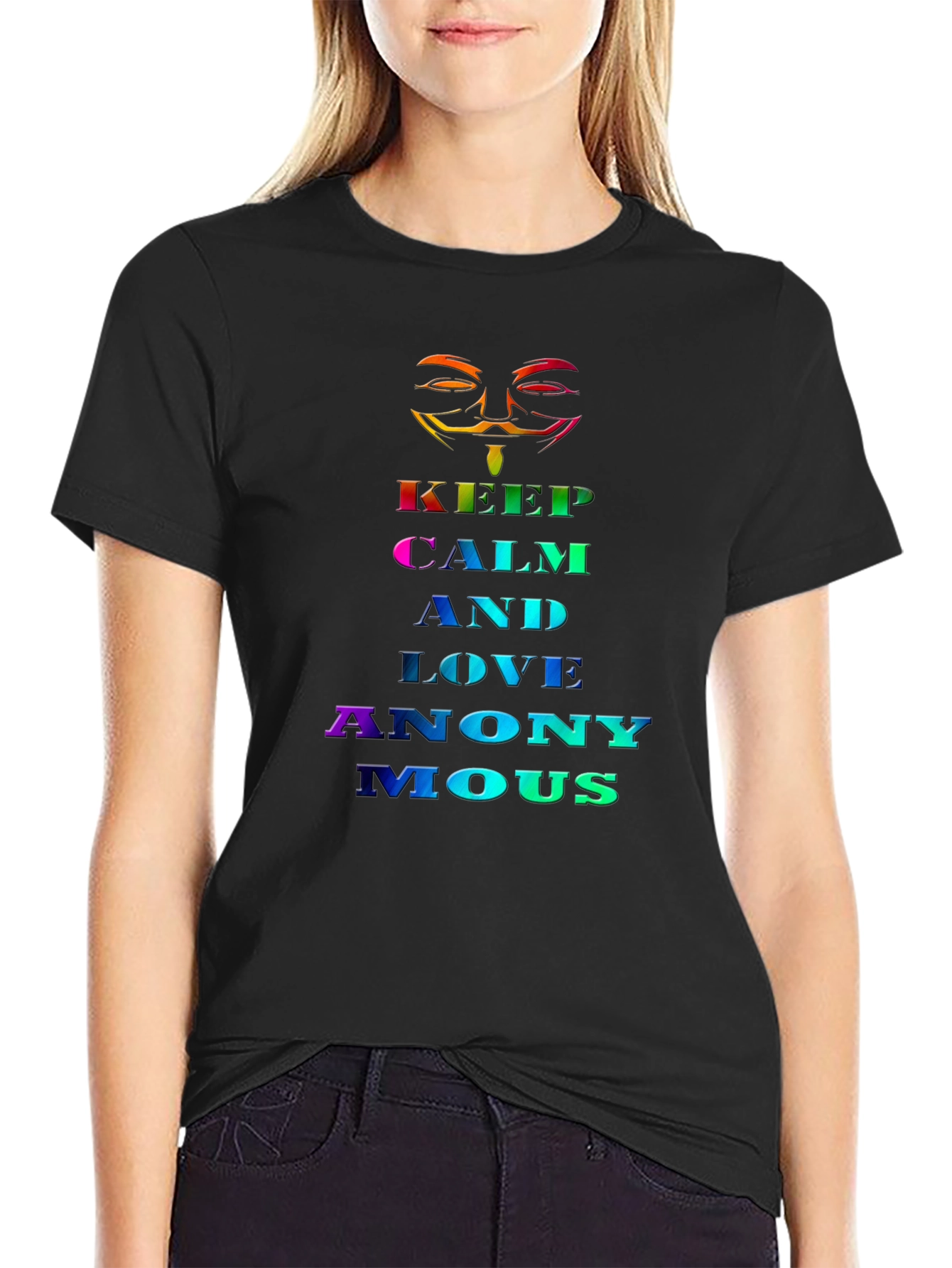 Keep Calm and Love Anonymous Rainbow T-Shirt