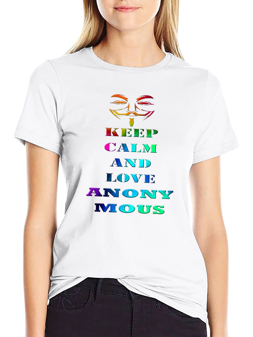 Keep Calm and Love Anonymous Rainbow T-Shirt