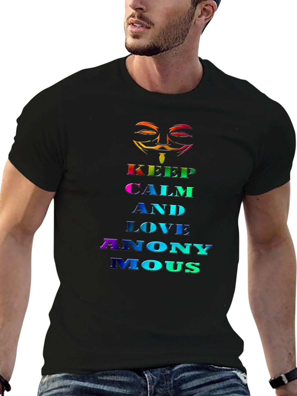 Keep Calm and Love Anonymous Rainbow T-Shirt