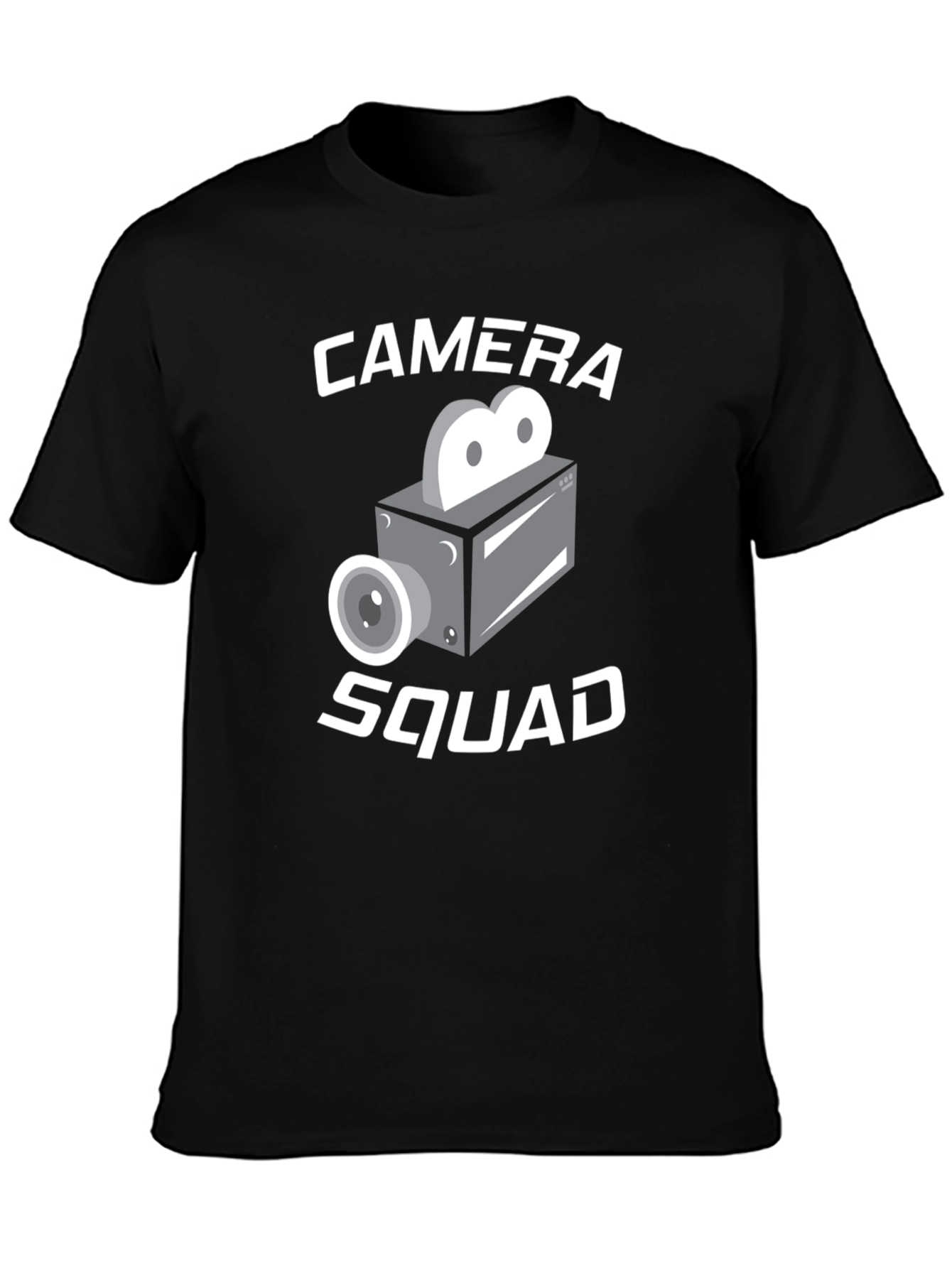 Camera Squad Graphic Tee - Black Short Sleeve T-Shirt