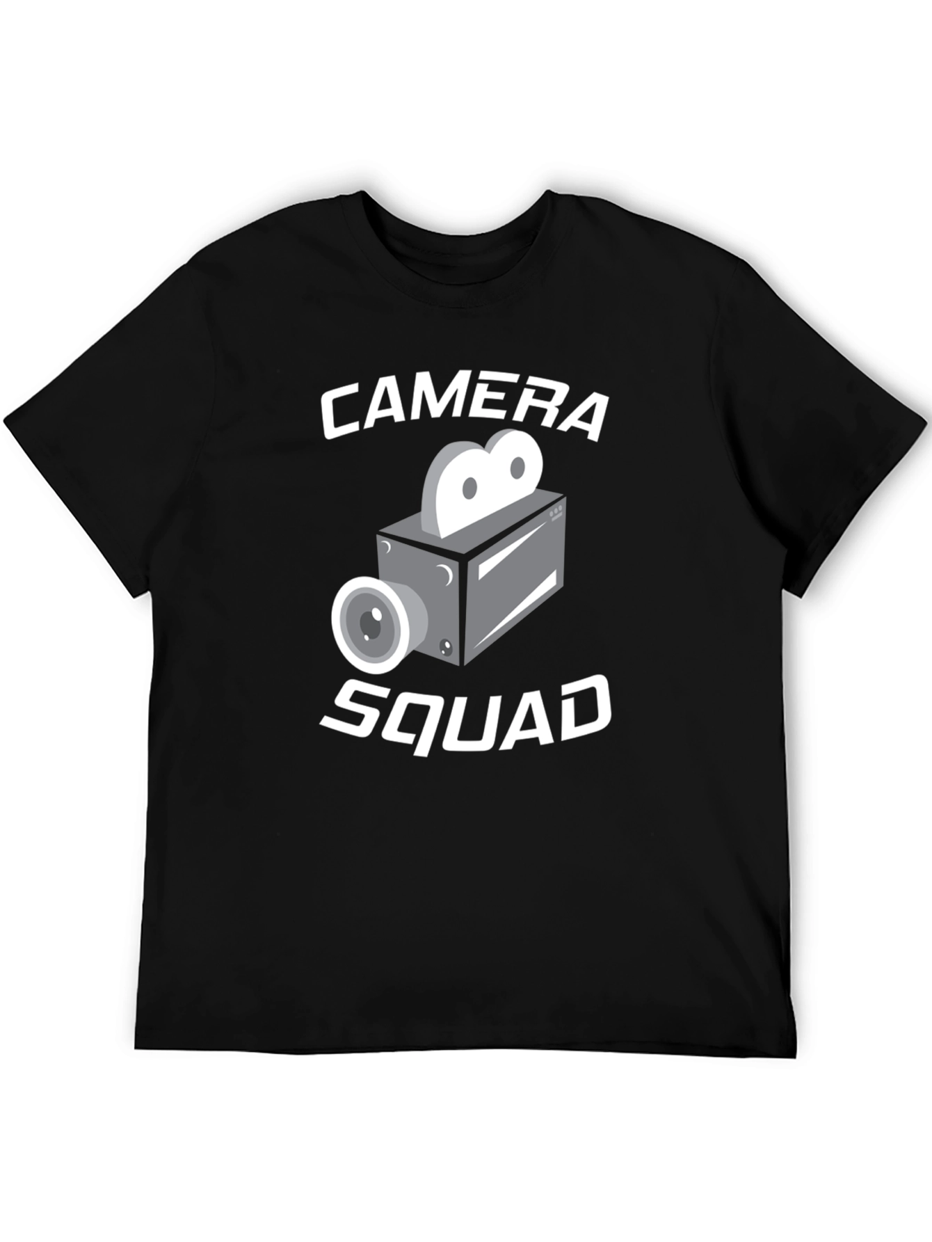 Camera Squad Graphic Tee - Black Short Sleeve T-Shirt