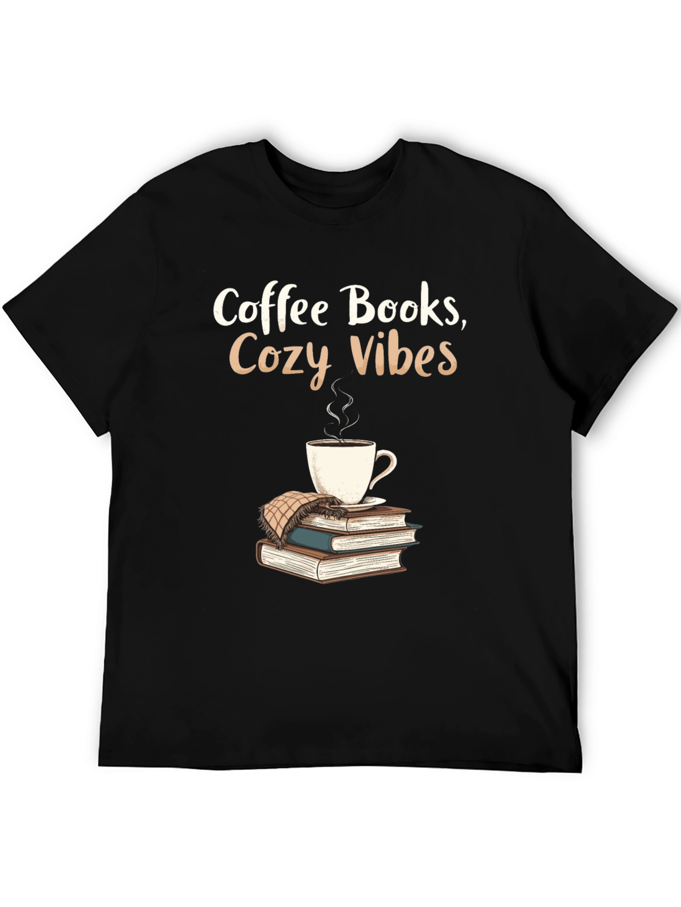 Coffee Books Cozy Vibes Graphic Tee