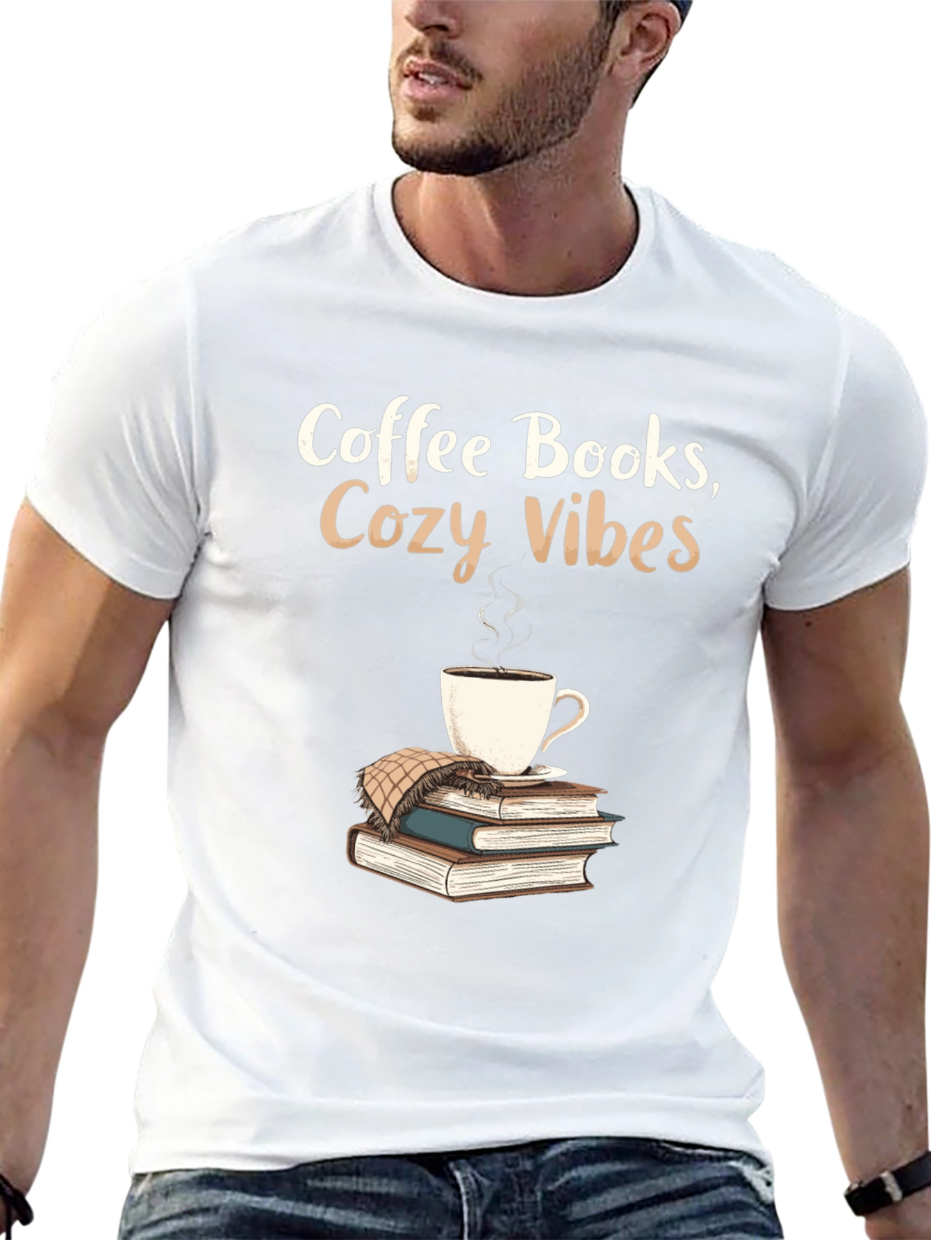 Coffee Books Cozy Vibes Graphic Tee