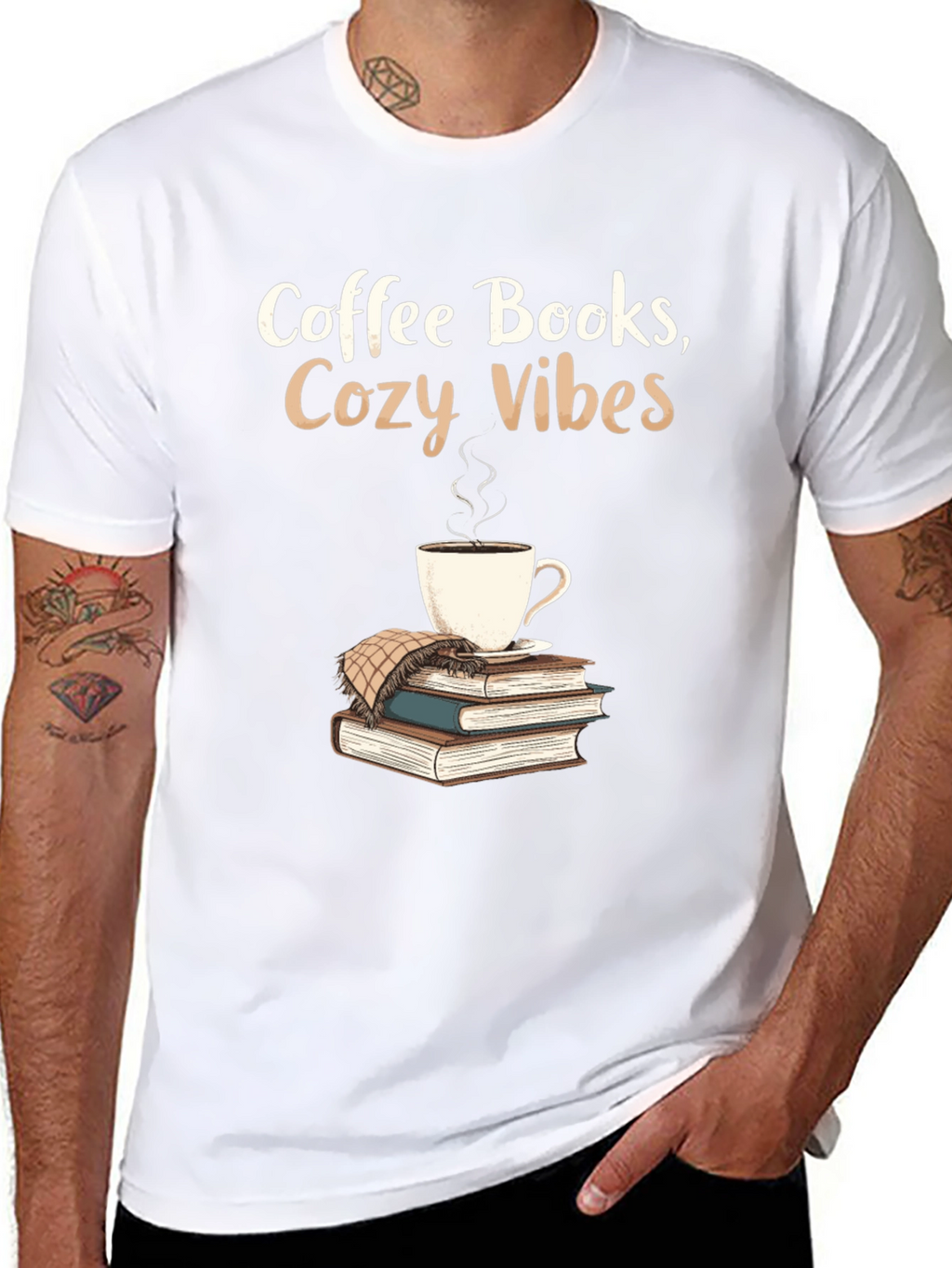 Coffee Books Cozy Vibes Graphic Tee