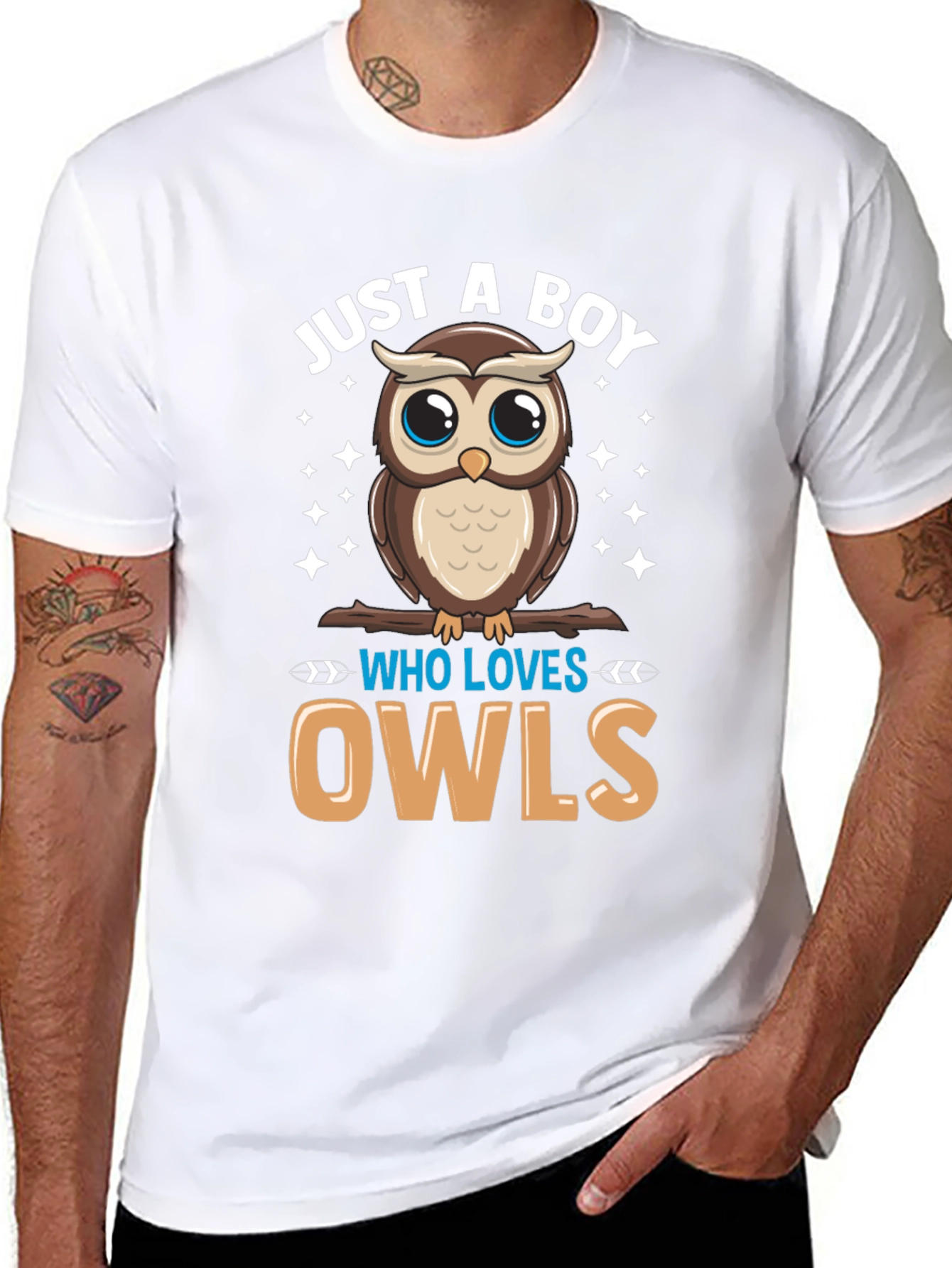Boys Owl Lover T-Shirt - Cute Cartoon Design
