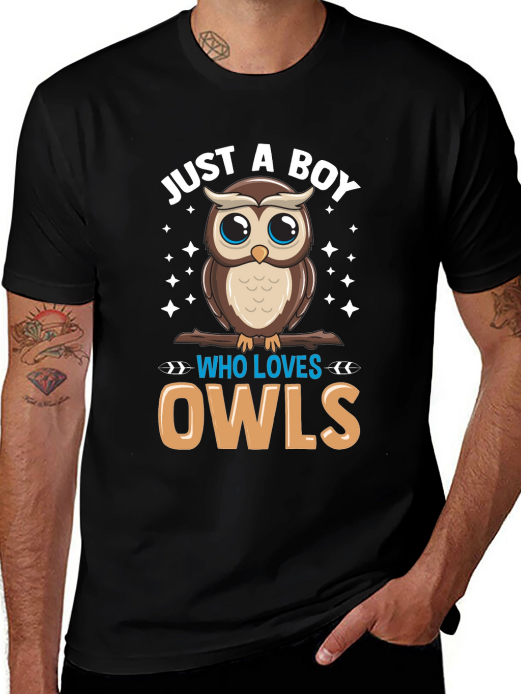 Boys Owl Lover T-Shirt - Cute Cartoon Design