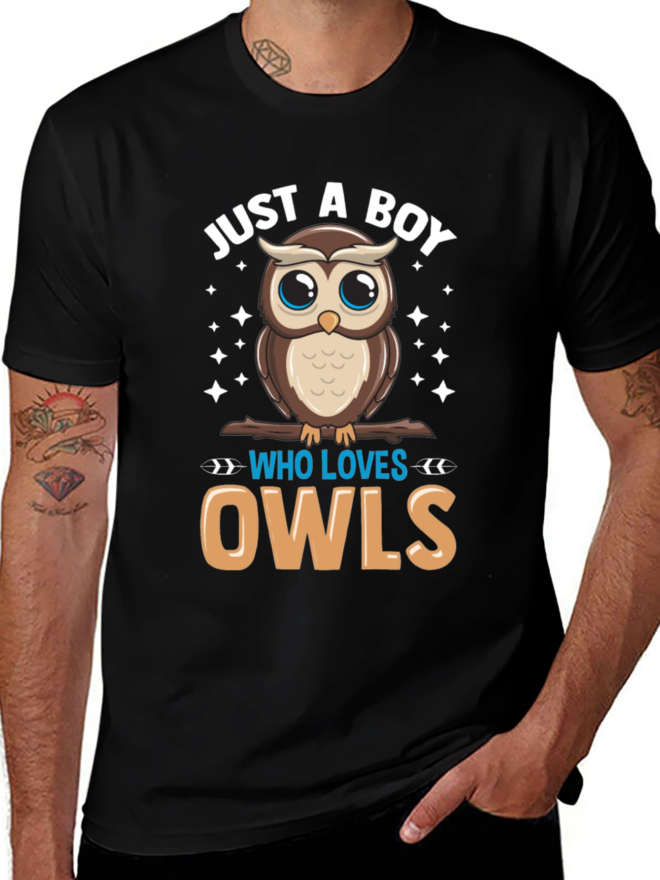 Boys Owl Lover T-Shirt - Cute Cartoon Design