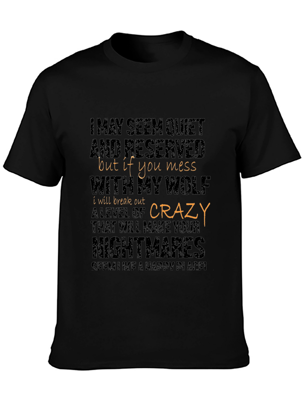 Quiet Wolf Graphic Tee - Mens Black T-Shirt