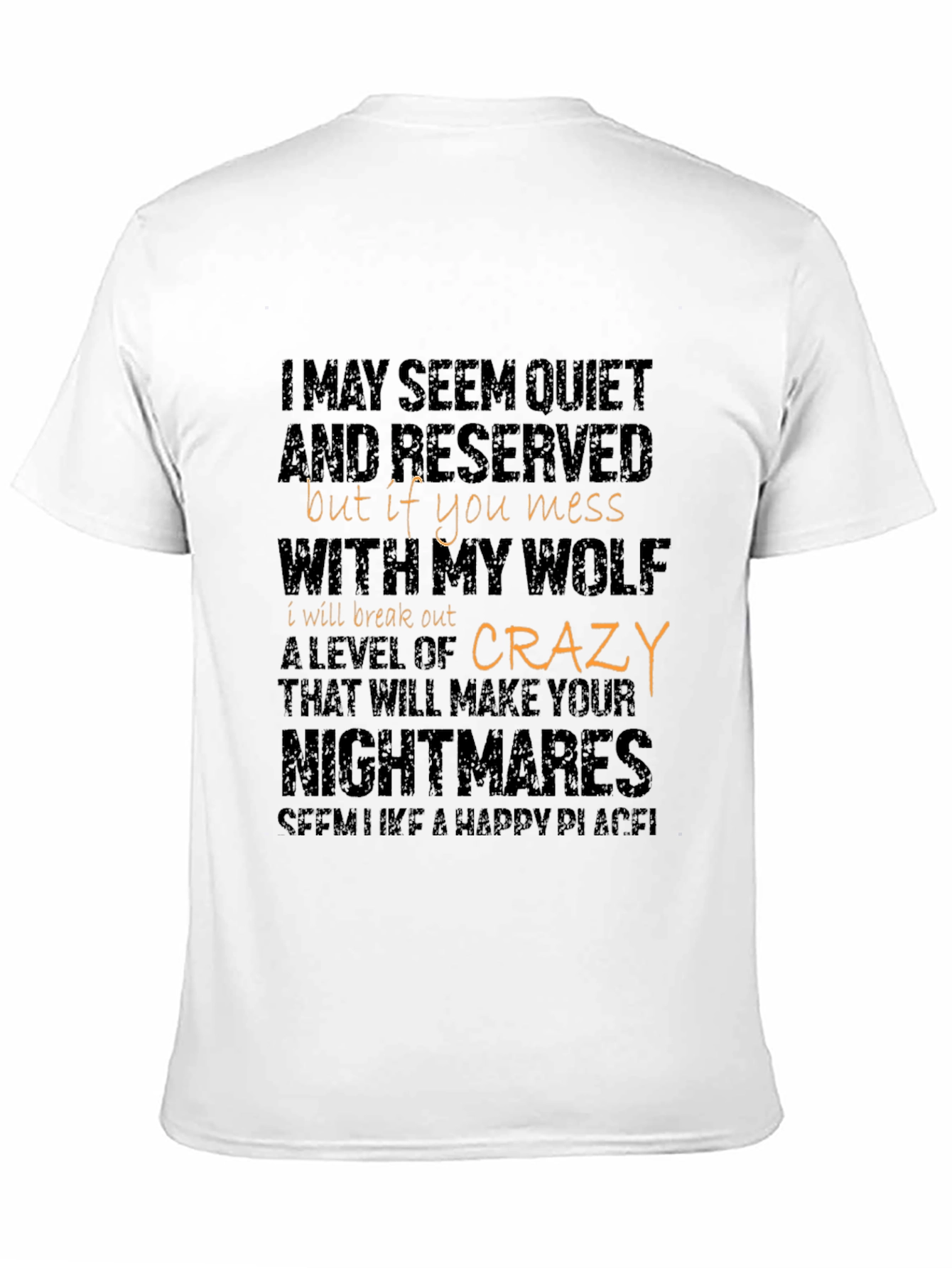 Quiet Wolf Graphic Tee - Mens Black T-Shirt