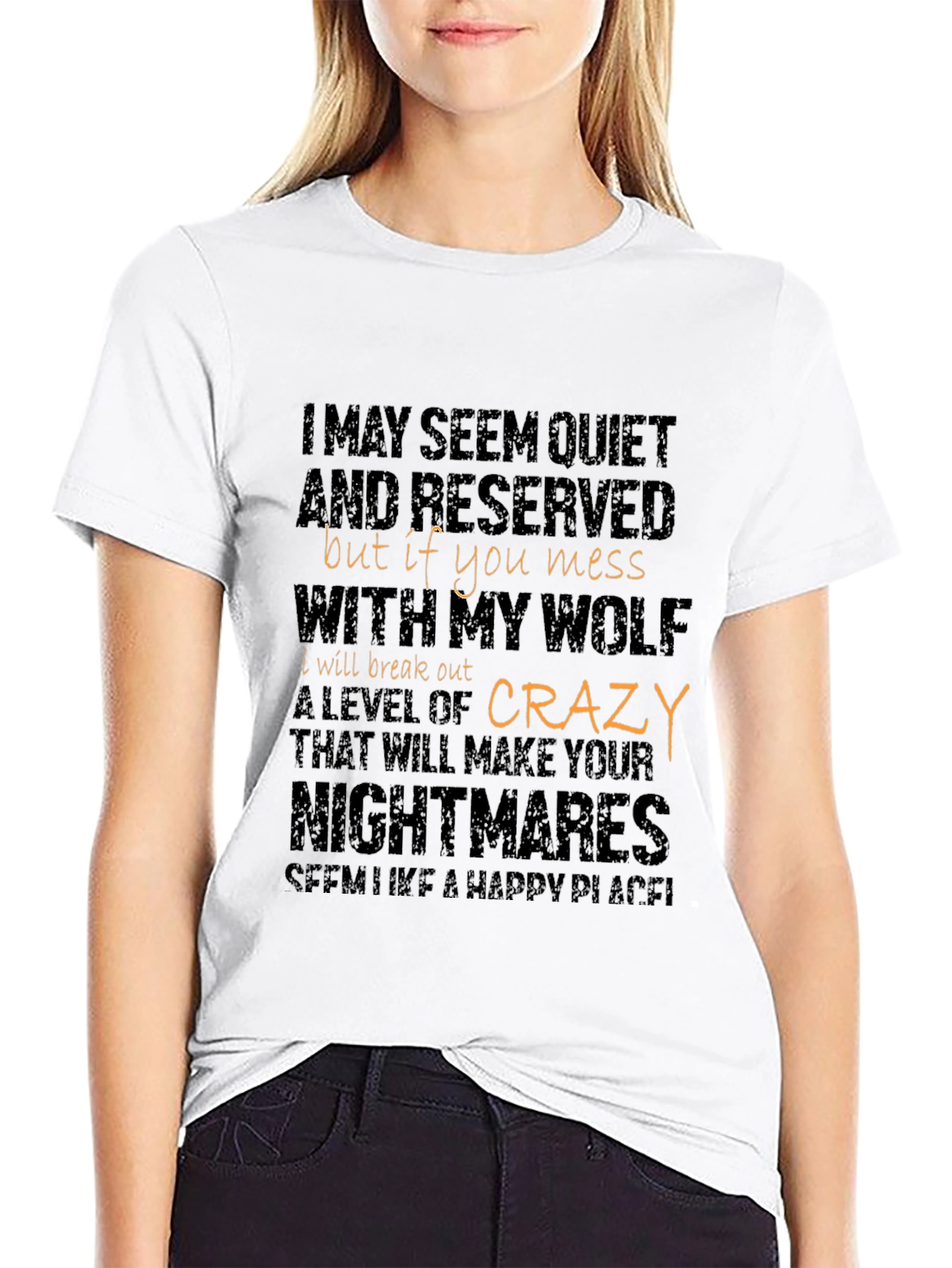 Quiet Wolf Graphic Tee - Mens Black T-Shirt