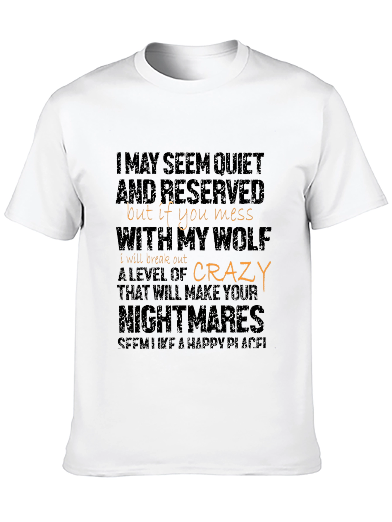 Quiet Wolf Graphic Tee - Mens Black T-Shirt