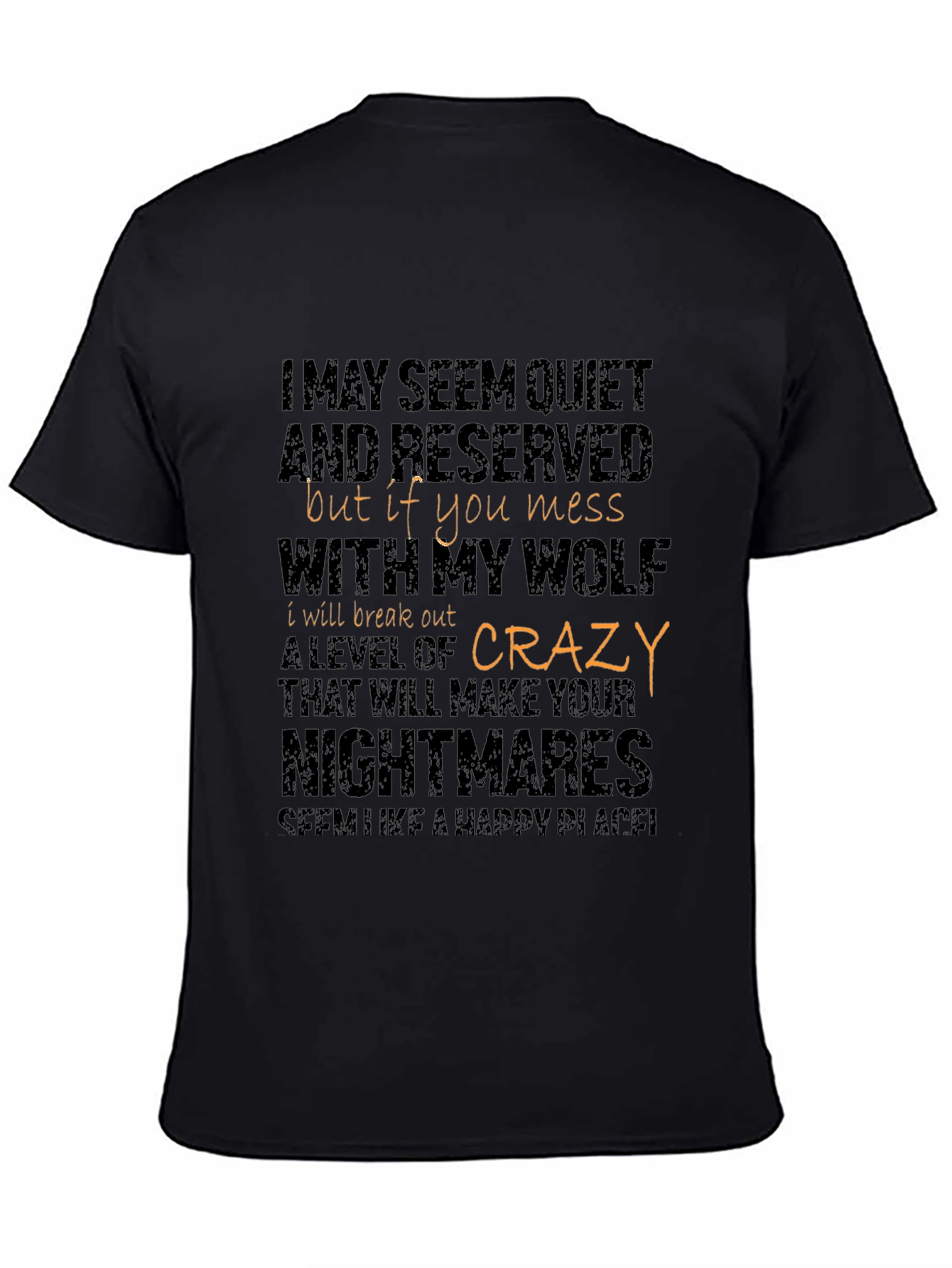 Quiet Wolf Graphic Tee - Mens Black T-Shirt