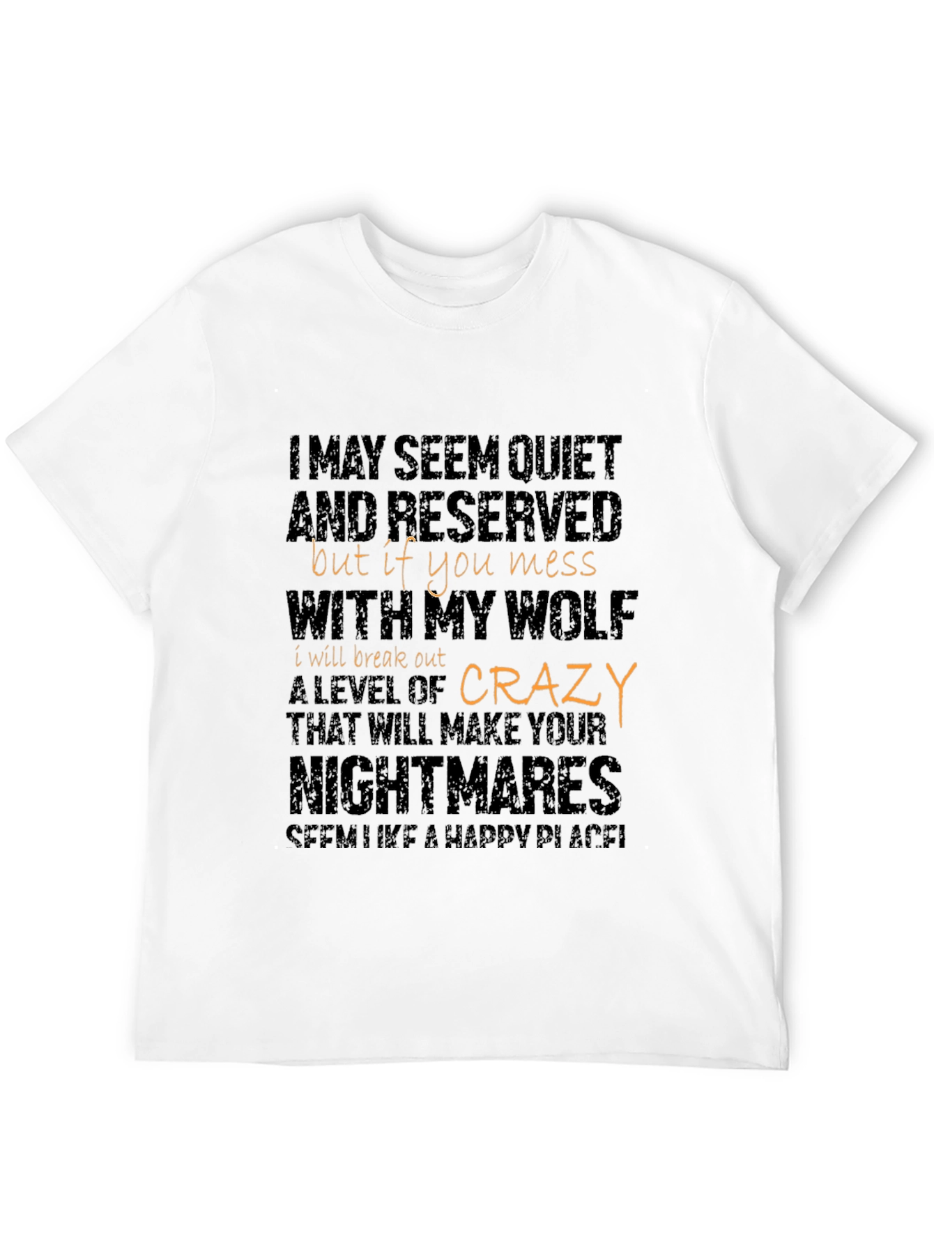 Quiet Wolf Graphic Tee - Mens Black T-Shirt