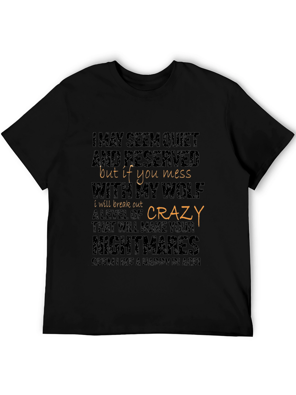 Quiet Wolf Graphic Tee - Mens Black T-Shirt