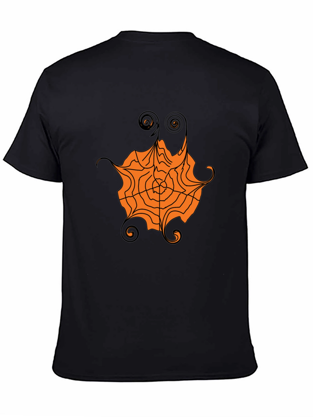 Halloween Spider Web Graphic Tee - Black