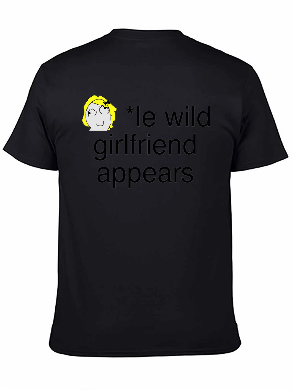 Le Wild Girlfriend Appears Black T-Shirt