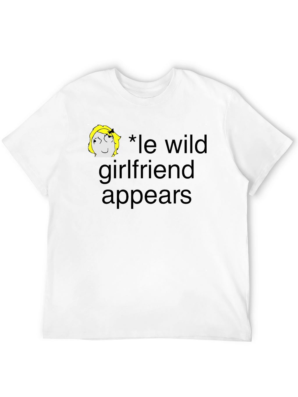 Le Wild Girlfriend Appears Black T-Shirt