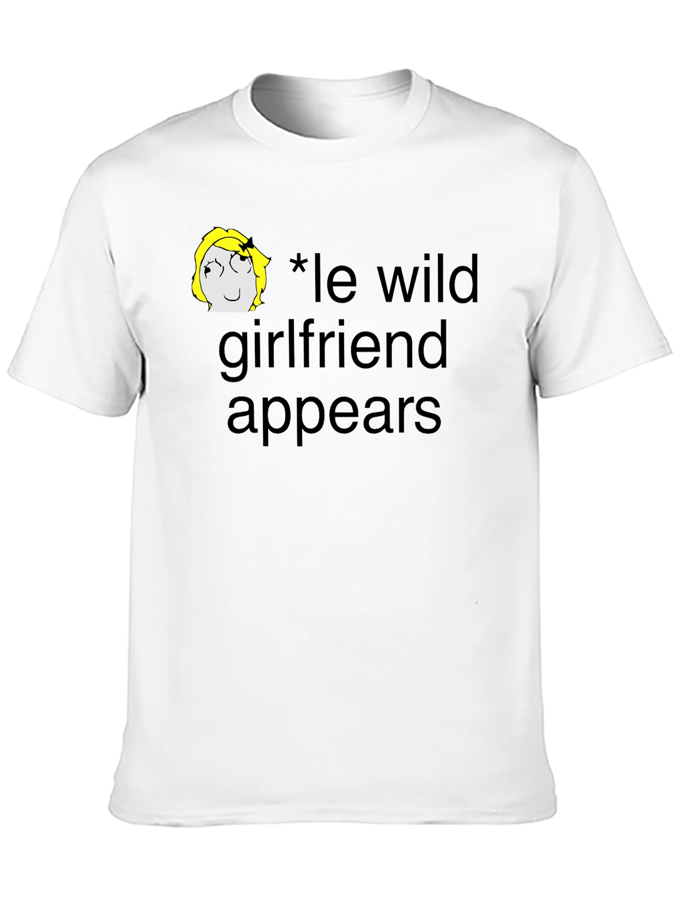 Le Wild Girlfriend Appears Black T-Shirt