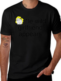 Le Wild Girlfriend Appears Black T-Shirt