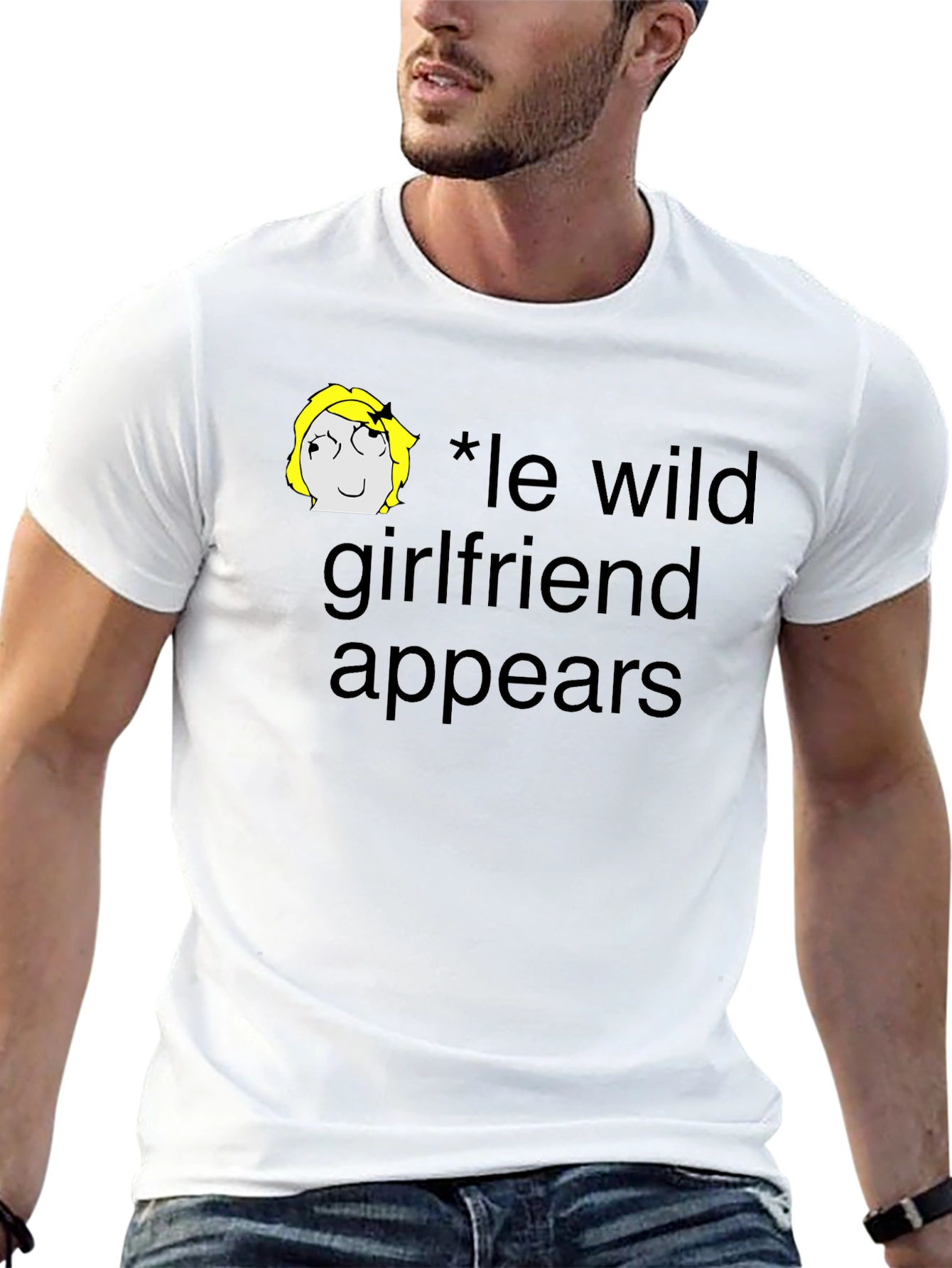 Le Wild Girlfriend Appears Black T-Shirt