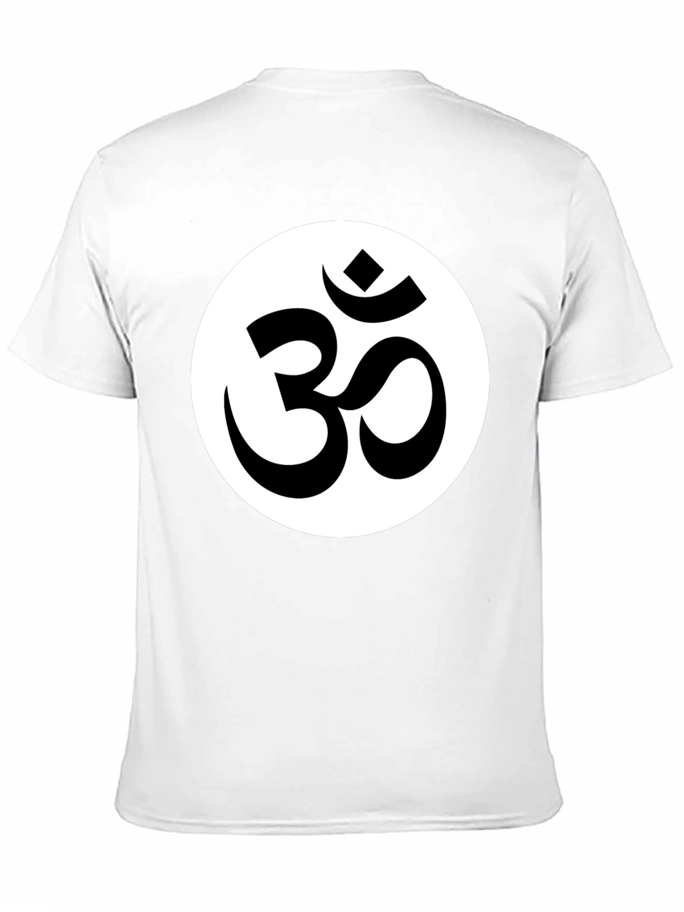 Om Symbol Graphic Tee - Black Cotton Blend Shirt