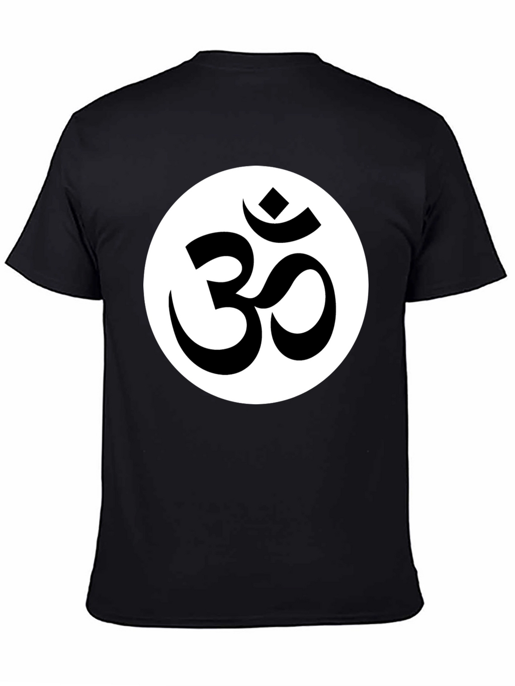 Om Symbol Graphic Tee - Black Cotton Blend Shirt