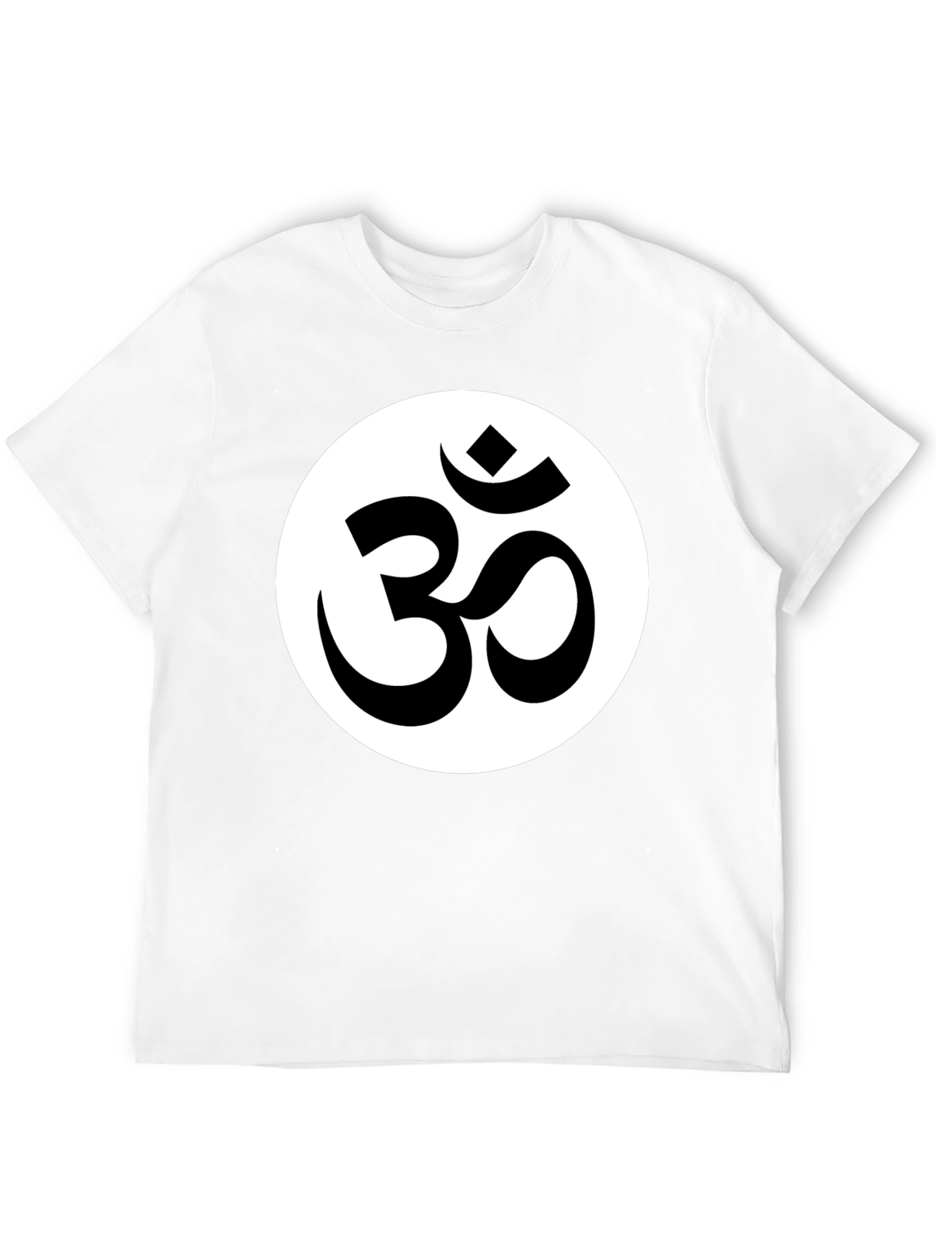 Om Symbol Graphic Tee - Black Cotton Blend Shirt