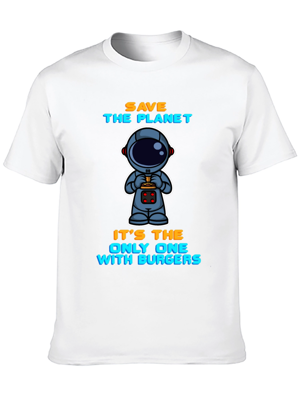 Save the Planet Burger Astronaut Graphic Tee