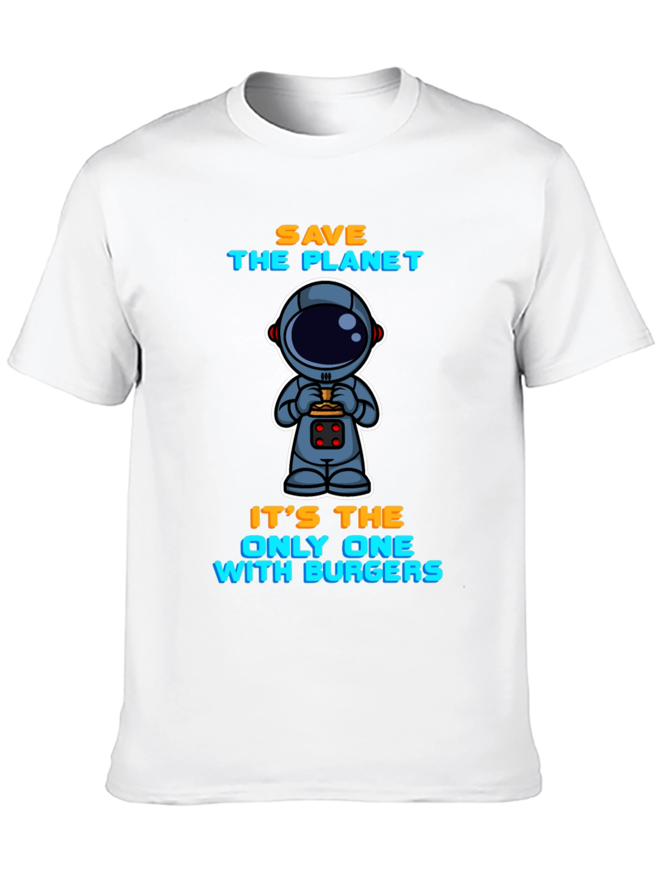 Save the Planet Burger Astronaut Graphic Tee