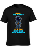 Save the Planet Burger Astronaut Graphic Tee