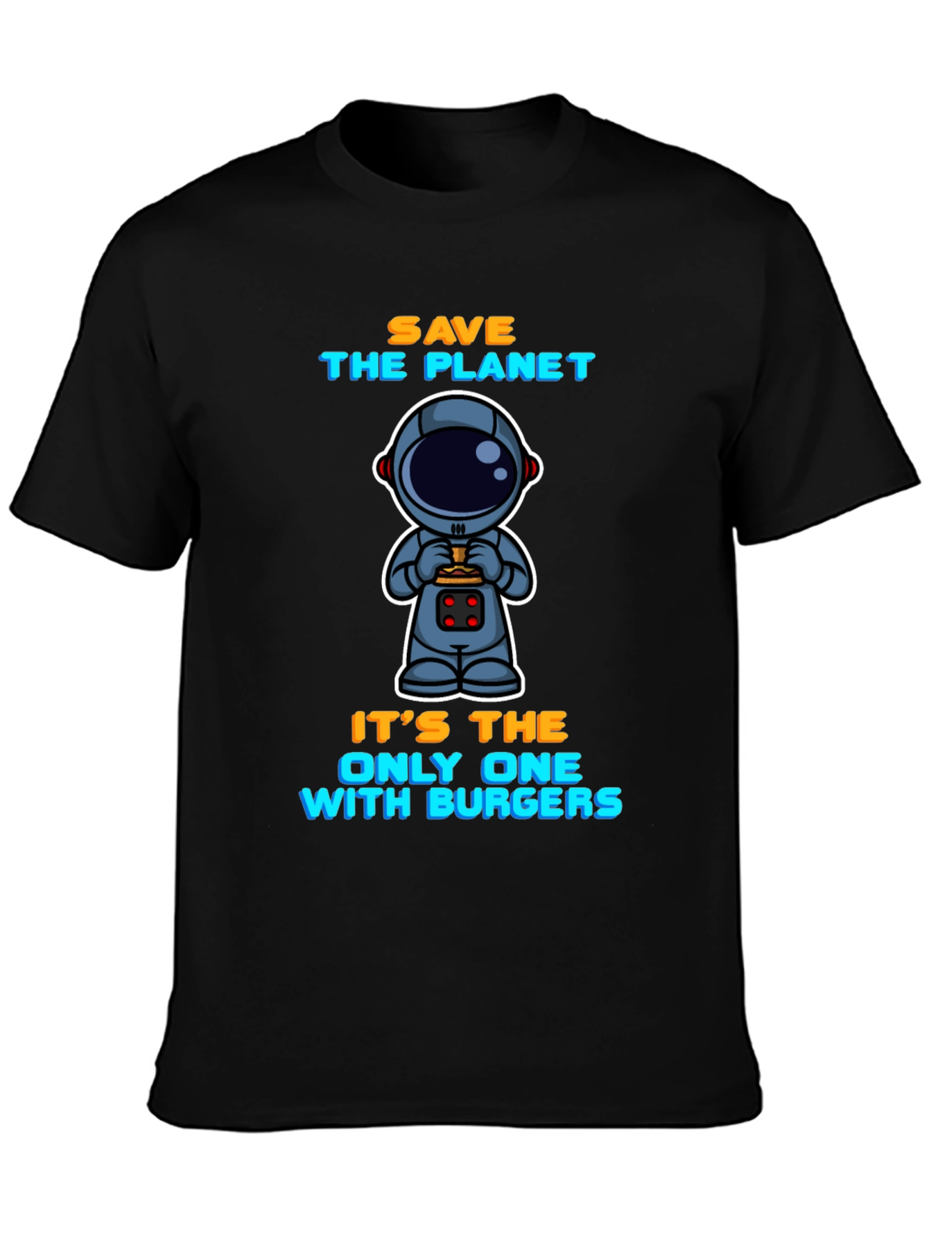 Save the Planet Burger Astronaut Graphic Tee