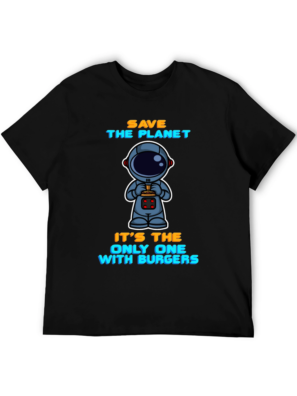 Save the Planet Burger Astronaut Graphic Tee