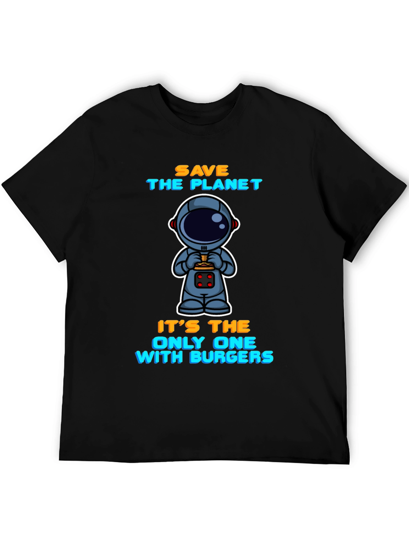 Save the Planet Burger Astronaut Graphic Tee