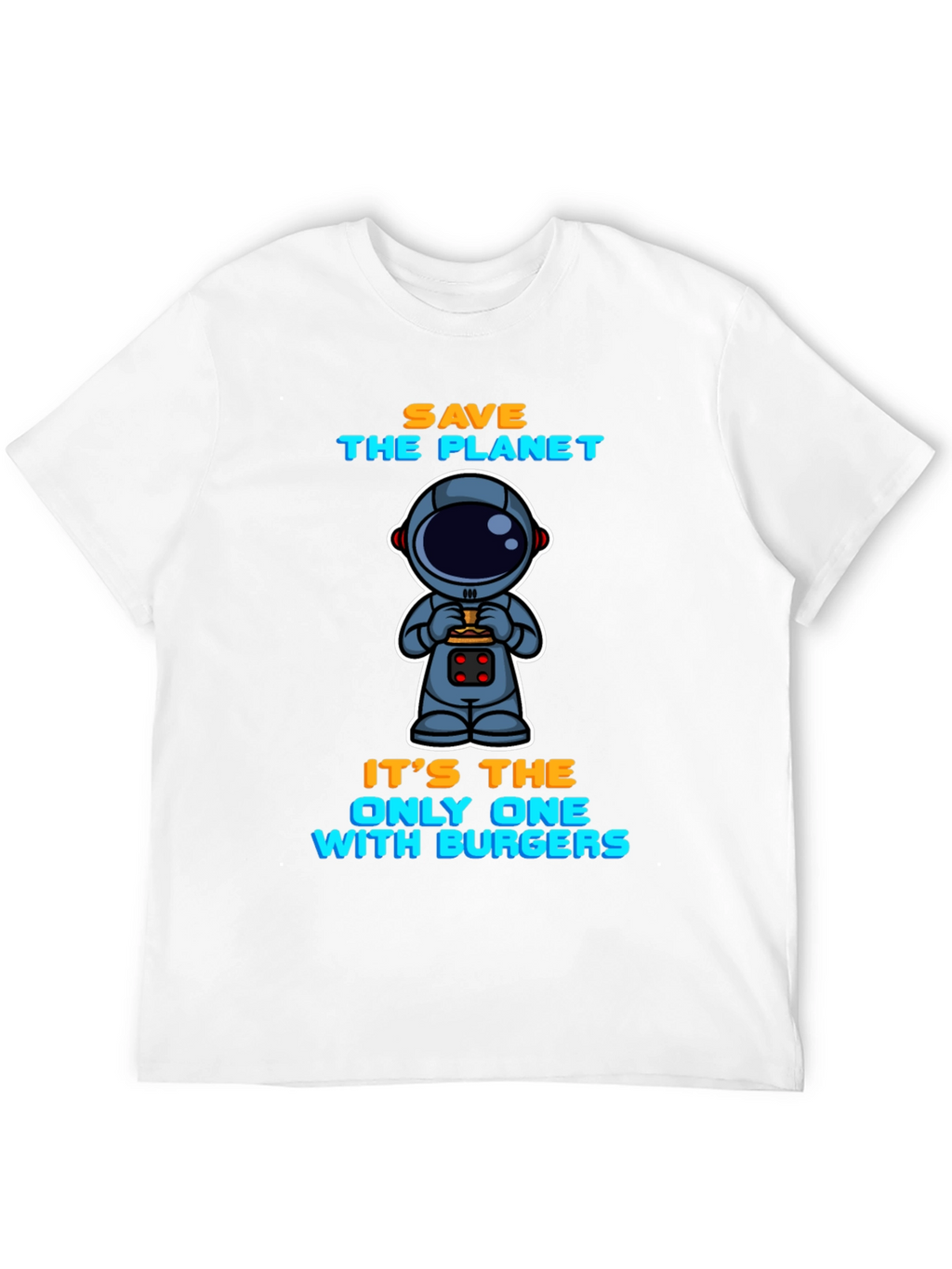 Save the Planet Burger Astronaut Graphic Tee