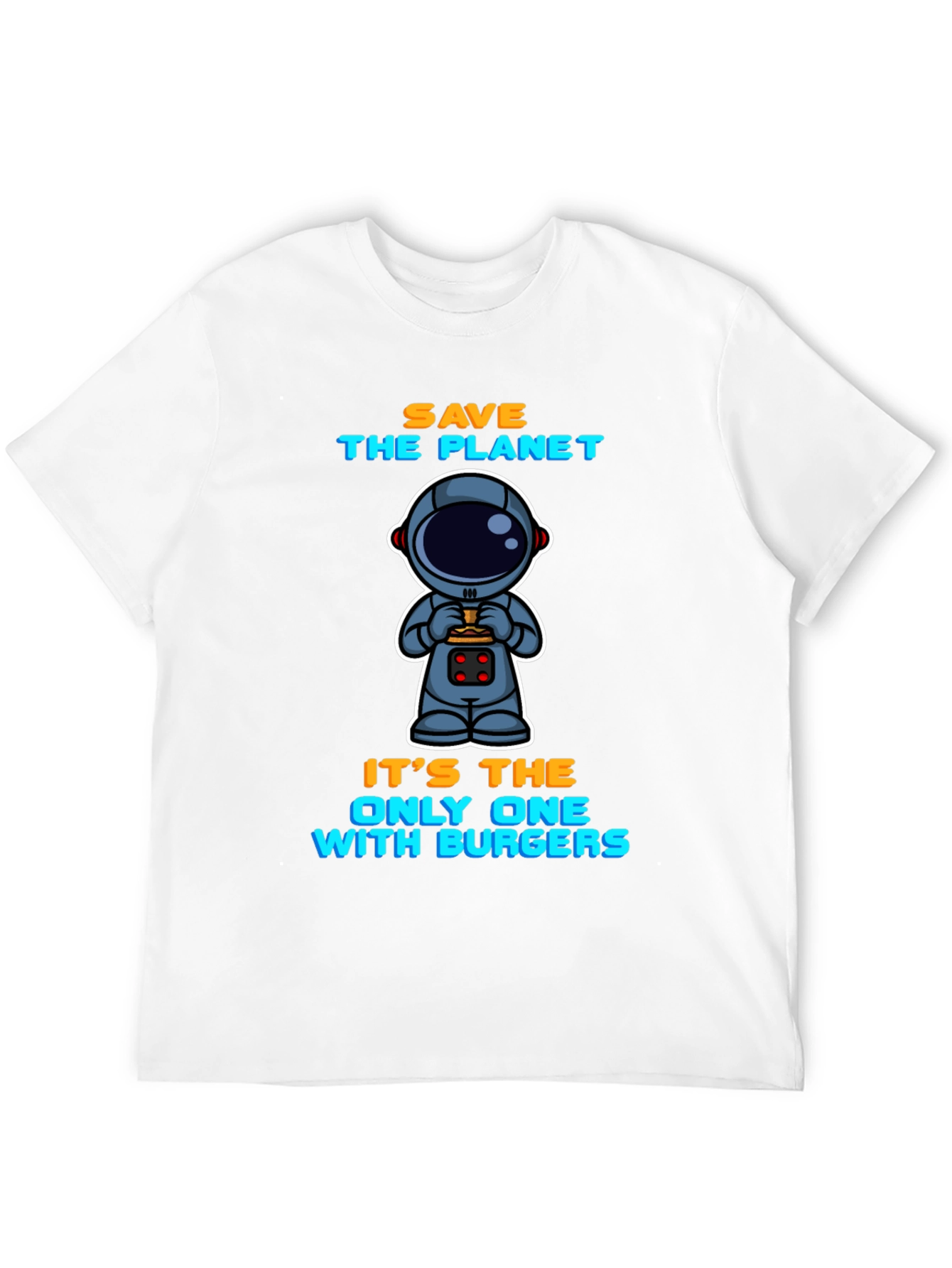 Save the Planet Burger Astronaut Graphic Tee