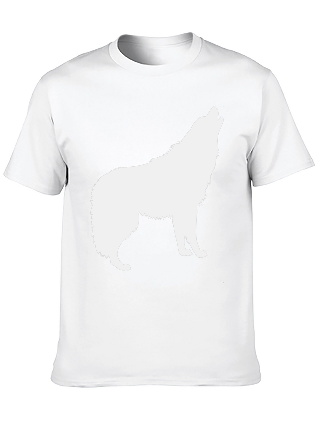 Black Wolf Howling Graphic T-Shirt - Mens